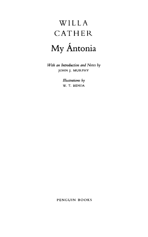 My Antonia (Penguin Classics)