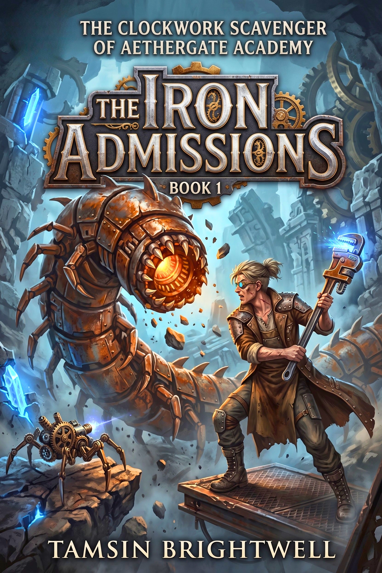The Clockwork Scavenger of Aethergate Academy: The Iron Admissions Book 1: Steampunk LitRPG Epic Fantasy with Mechanical Darkness